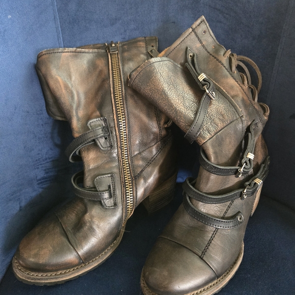 Freebird - Cora - Dark Brown Leather Ankle Boots - 10 - Picture 4 of 7